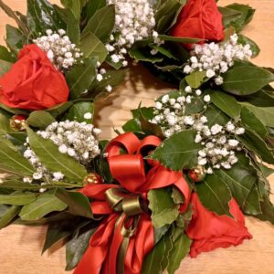 Coroncina rossa e bianca per laurea