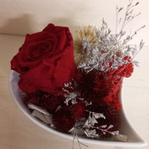 Rosa stabilizzata in ceramica