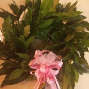 Coroncina alloro in rosa